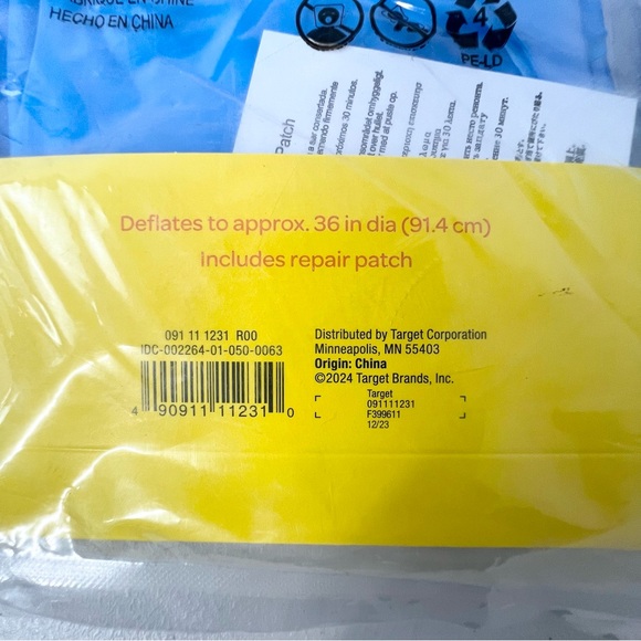 Lot Of 3 New Sun Squad Inflatable 31” Swim Tube Pineapples and Cherries Print - Picture 4 of 5